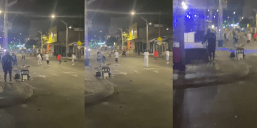 En lluvia de botellas terminó rumba del 1° de enero en la carrera 21
