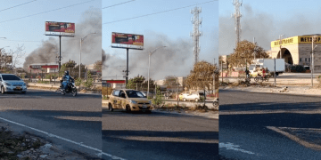 Emergencia por incendio en estación de gasolina en la avenida Circunvalar