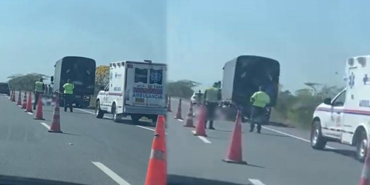 Muere domiciliario tras chocar su moto contra camión en Sabanagrande
