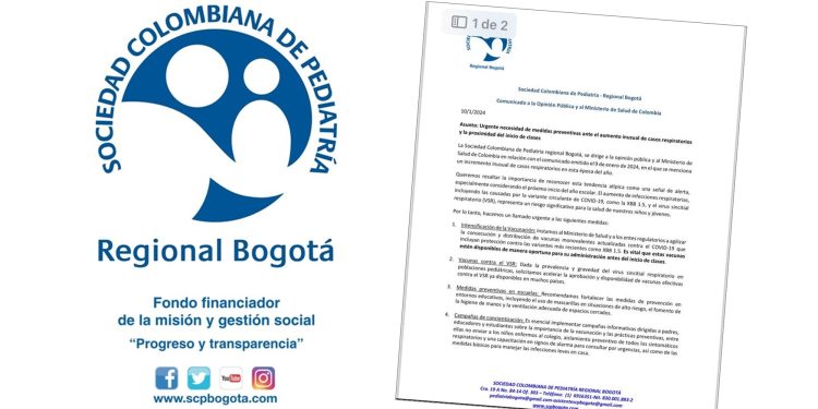 La Sociedad Colombiana de Pediatría insta al MinSalud a elevar el estado de alerta por infecciones respiratorias
