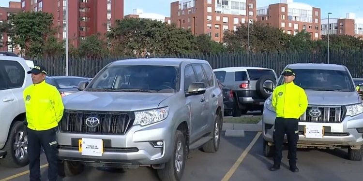Policía de Bogotá recupera otras cinco camionetas robadas destinadas a la UNP