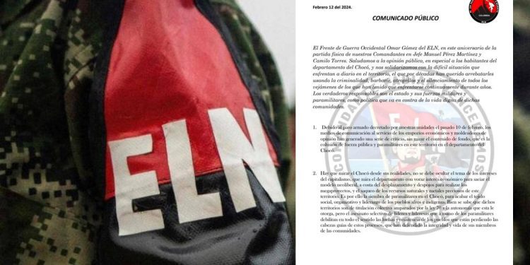 ELN mediante comunicado anuncia suspensión del paro armado en Chocó