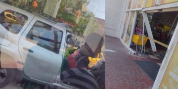 Vehículo termina estrellándose contra local comercial en Soledad