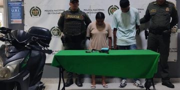 En Puerto Colombia capturan a pareja que había atracado en moto a un ciudadano 
