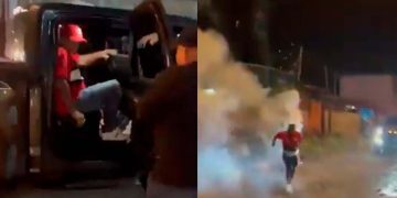 Líder de banda criminal ‘Las Águilas’ sale de la cárcel y lo reciben con fuegos artificiales