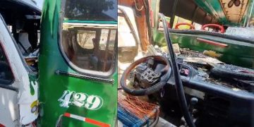 Al menos 10 heridos dejó accidente de tránsito entre dos buses en el barrio Rebolo
