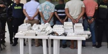 Capturados cinco presuntos delincuentes señalados de hurto a joyería en el Centro Histórico de Cartagena