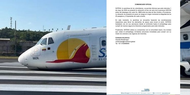 “No se puso en riesgo en ningún momento la integridad de los pasajeros y tripulantes de vuelo a bordo”: Satena