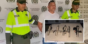 La Policía de Tránsito capturó a un hombre con cinco armas de fuego, cuando viajaba en un bus interdepartamental