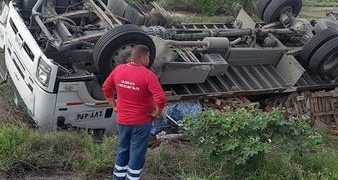 Se volcó camión del D1 en Tasajera: Esmad evitó que se presentara saqueo