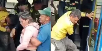 A física trompadas se fueron pasajeros de bus del SITP. Conductor resultó herido