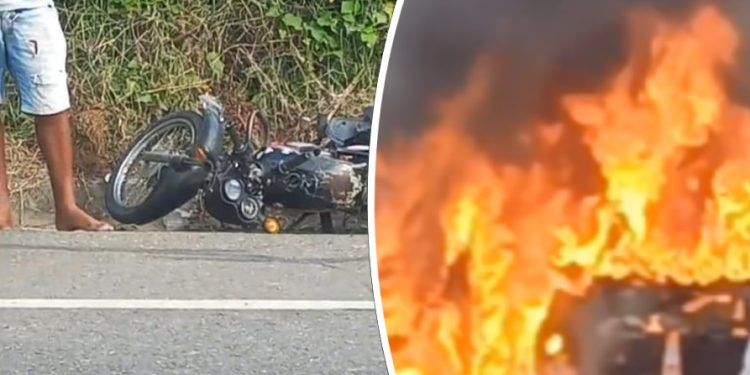 Trágico accidente en la Vía al Mar deja un fallecido y camioneta incendiada