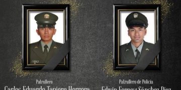 Dos policías fueron asesinados en Arauca: $100 millones por los autores