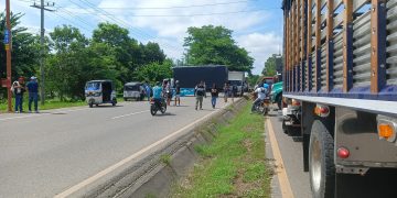 Camioneros bloquean la Vía Oriental en rechazo por alza del ACPM