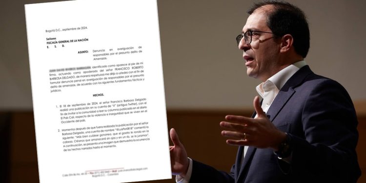 Exfiscal Francisco Barbosa denuncia amenazas de muerte en redes sociales