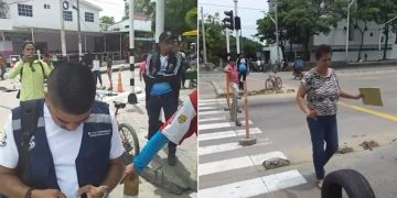 Bloqueo de vía en calle Murillo por falta de electricidad afecta a residentes y comercio