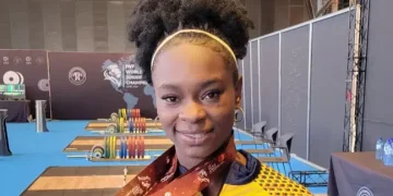 Ella es Ingrid Segura, quien se coronó campeona mundial sub-20 con tres medallas de oro