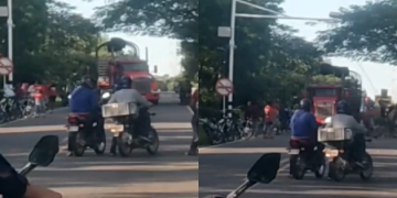De nuevo, motociclistas derribaron cámara de fotomultas en La Cordialidad, a la altura de Baranoa 
