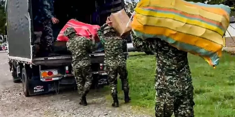 Operación Perseo: llegan dos toneladas de ayuda humanitaria para El Plateado