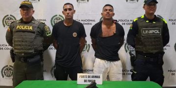 Dos sujetos aprehendidos por la Policía con armade de fuego en Barranquilla
