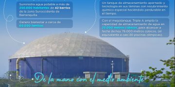 Cuatro años de operación ininterrumpida: El Megatanque 7 de abril suministra agua potable a 250.000 habitantes de Barranquilla