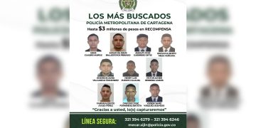 Conozca el cartel de los 10 delincuentes más buscados de Cartagena