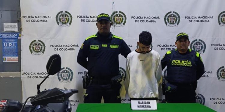 Capturado en Barranquilla por falsedad marcaria y recuperación de motocicleta