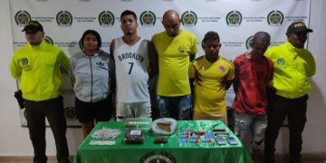 Cinco capturados en Santo Tomás con más de 1.200 gramos de marihuana