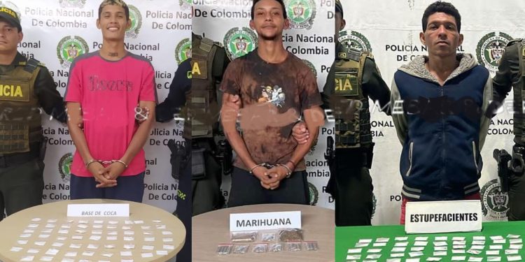 Capturados tres hombres por tráfico de estupefacientes en Puerto Colombia