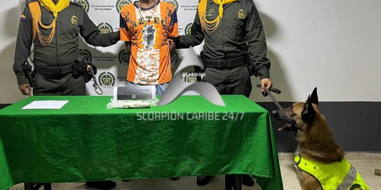 Policía incautó 131 gramos de cocaína a pasajero de bus de intermunicipal a la altura de Baranoa