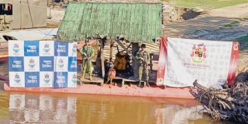 En Inírida – Guainía, en operaciones contra la minería ilegal, siete capturados y una draga destruida