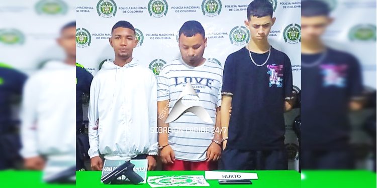 Capturados por hurto y porte de arma de fuego en Baranoa, Atlántico