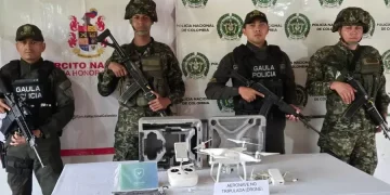 Dron que era utilizado para inteligencia delictiva del GAO-r Frente Ismael Ruiz fue ubicado por tropas del Ejército Nacional