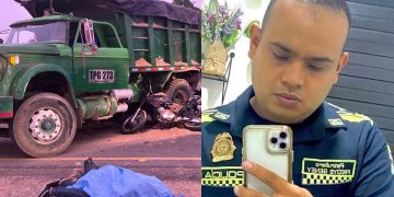 En accidente murió patrullero de la Policía que estaba de permiso por deceso de su abuelo