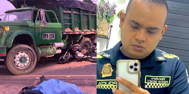 En accidente murió patrullero de la Policía que estaba de permiso por deceso de su abuelo