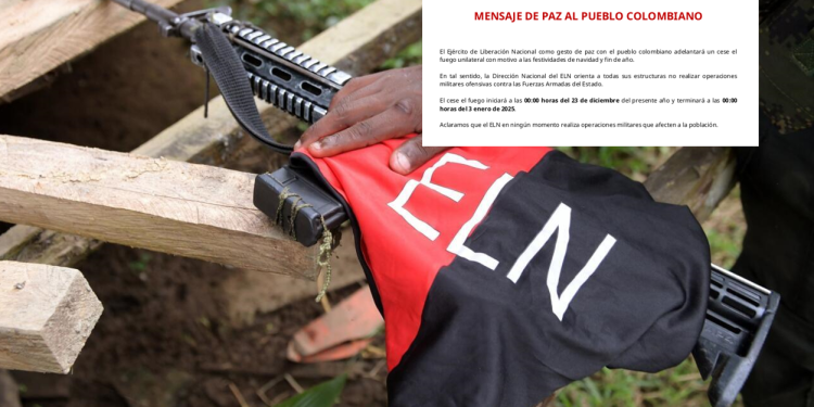 ELN anuncia “Cese el fuego por 10 días” desde las 00:00 horas de este lunes 23 de diciembre