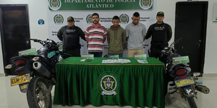 Golpe al Clan del Golfo en Sabanalarga: Capturan a tres extorsionistas en flagrancia