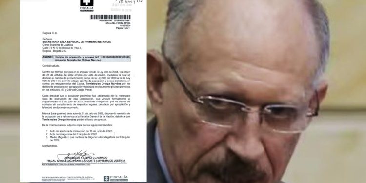 Fiscalía acusa al exgobernador de Cauca, Temístocles Ortega, por delitos de peculado y falsedad