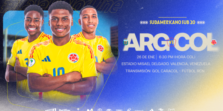 A las 6:30 pm. de hoy juega la Selección Colombia Sub-20 contra Argentina