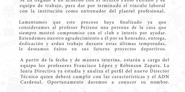 Santa Fe no perdonó al técnico Peirano eliminación de la Libertadores.