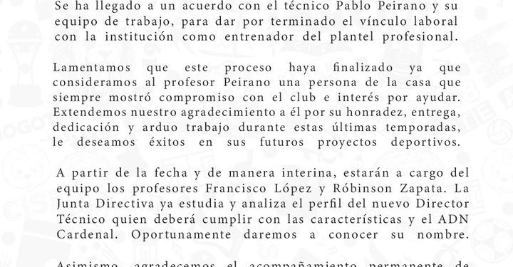 Santa Fe no perdonó al técnico Peirano eliminación de la Libertadores.