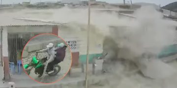 Atentado en Trujillo quedó registrado en video: explotó granada lanzada a ferretería en El Porvenir