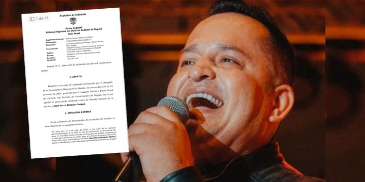 Fredy Burbano, cantante de música popular, condenado a 4 años y un mes de prisión por homicidio culposo