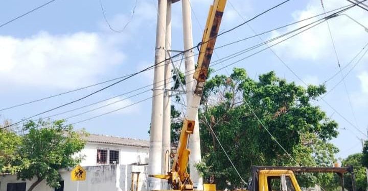 Sectores del barrio Delicias en Barranquilla afectados por adecuaciones eléctricas este sábado 22 de febrero
