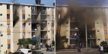Incendio en conjunto residencial Las Camelias en Malambo afecta tres apartamentos