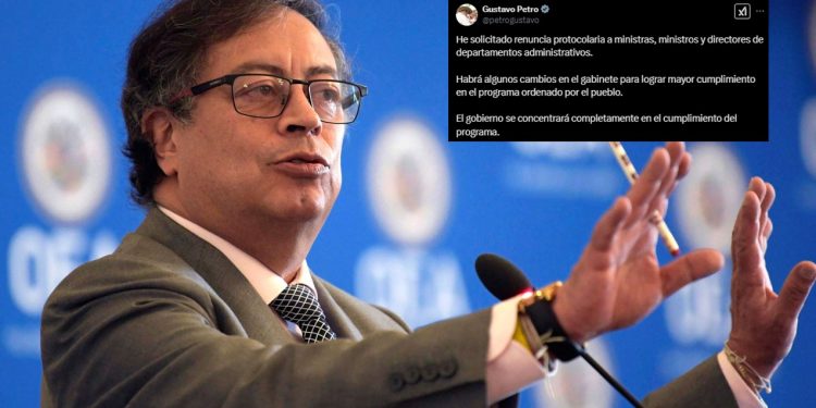 Petro solicita renuncia a su gabinete ministerial y directores de departamentos administrativos