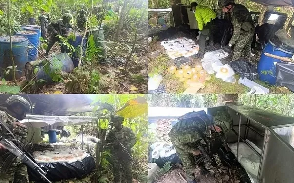 Ejército ubica un laboratorio de clorhidrato de cocaína en Norte de Santander