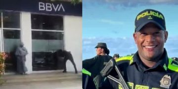 Policía asesinado durante fleteo en el banco BBVA de Riohacha