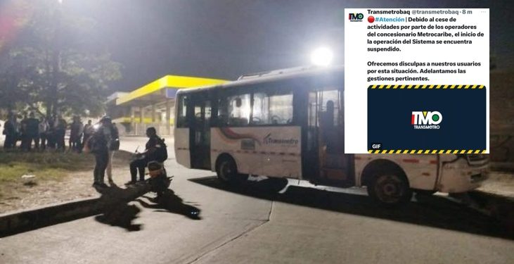 Transmetro suspende operación en Barranquilla por falta de pago a operadores
