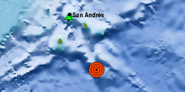 Temblor de magnitud 5.4 sacudió San Andrés y Providencia en la madrugada de este martes